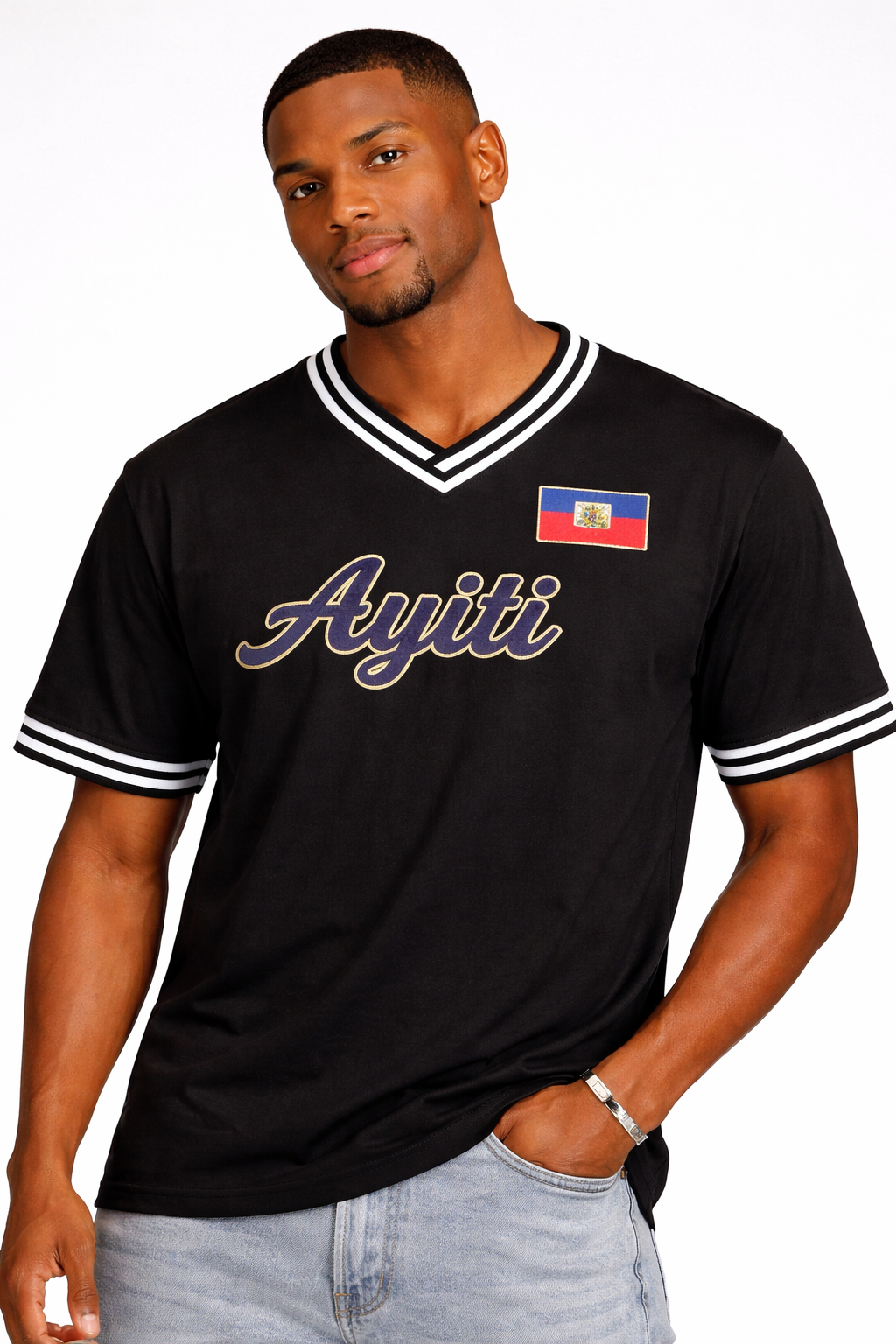 Ayiti Heritage V-Neck Tee