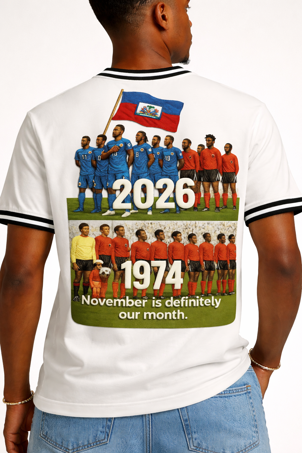 Haiti 2026 Heritage V-Neck Tee