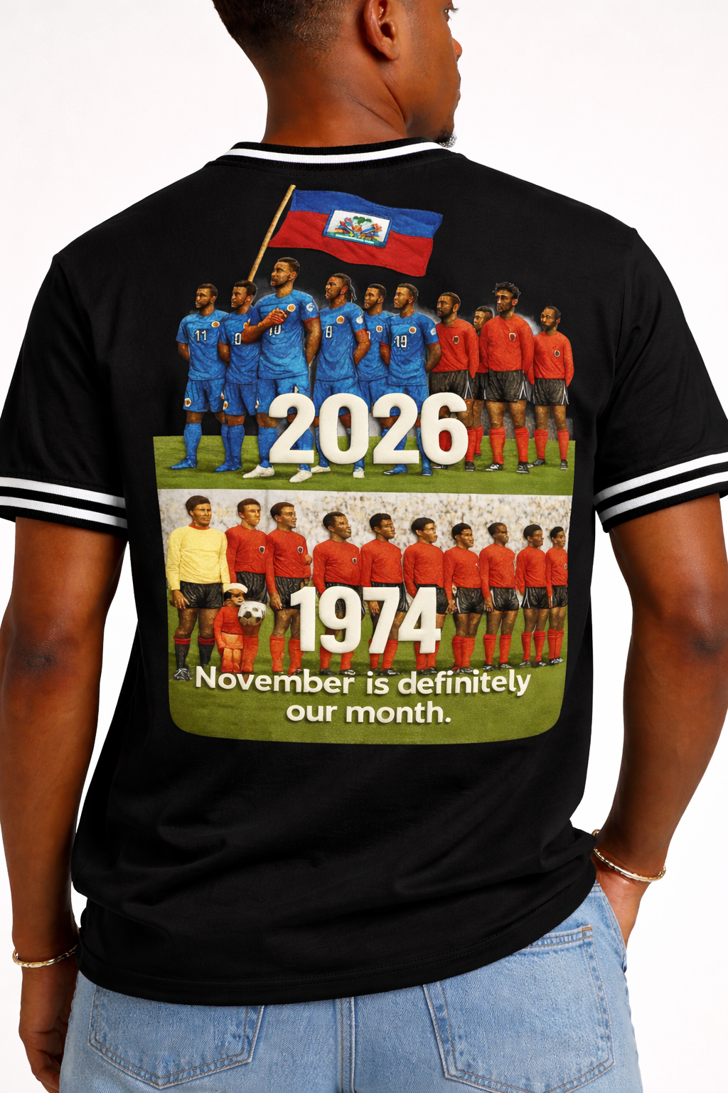 Haiti 2026 Heritage V-Neck Tee