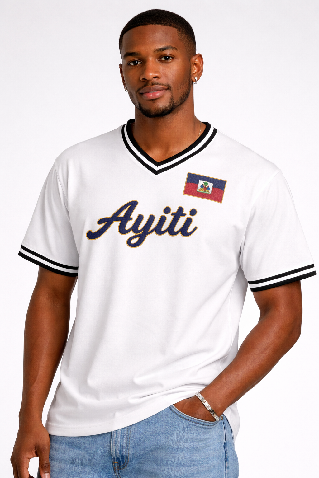 Ayiti Heritage V-Neck Tee