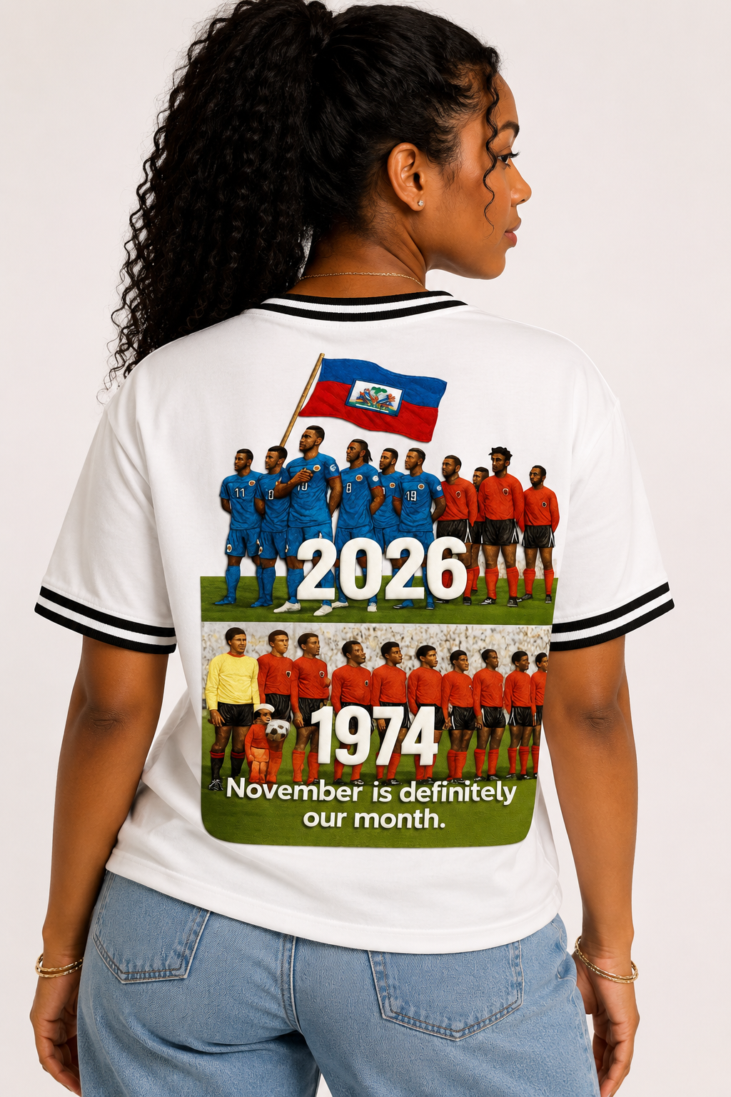 Haiti 2026 Heritage V-Neck Tee
