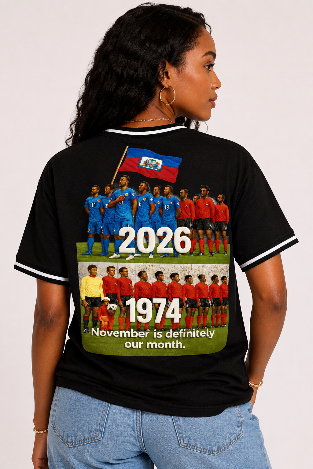 Haiti 2026 Heritage V-Neck Tee